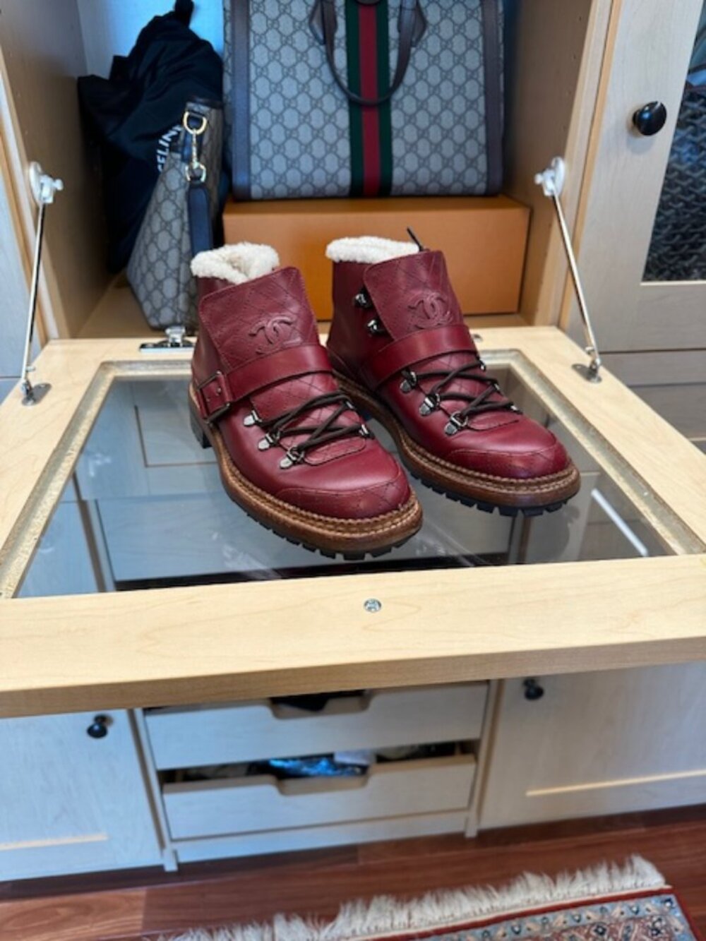 Chanel Red Size 38 Leather Ankle Boots